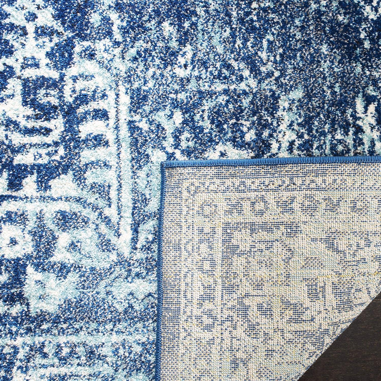 image:imageSAFAVIEH Evoke Collection Area Rug 51 x 76 Blue amp Ivory Distressed Design NonShedding amp Easy to Clean Ideal for Living Room Bedroom Dining Space EVK256CNavyIvory