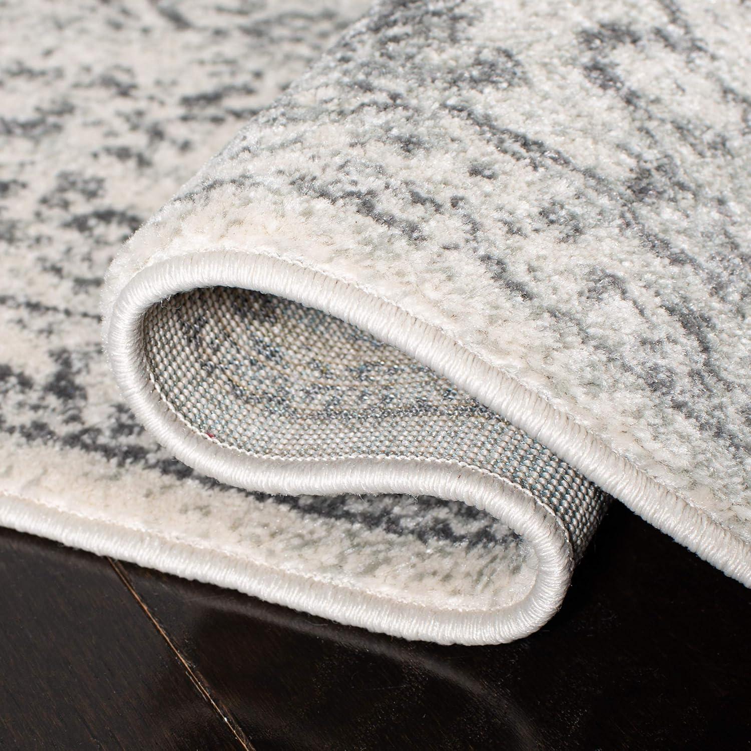 image:imageSAFAVIEH Evoke Collection Area Rug 51 x 76 Blue amp Ivory Distressed Design NonShedding amp Easy to Clean Ideal for Living Room Bedroom Dining Space EVK256CIvoryGrey