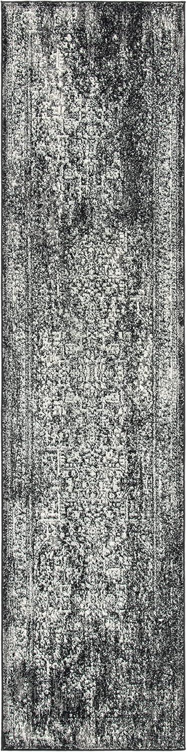 image:imageSAFAVIEH Evoke Collection Area Rug 51 x 76 Blue amp Ivory Distressed Design NonShedding amp Easy to Clean Ideal for Living Room Bedroom Dining Space EVK256CBlackGrey