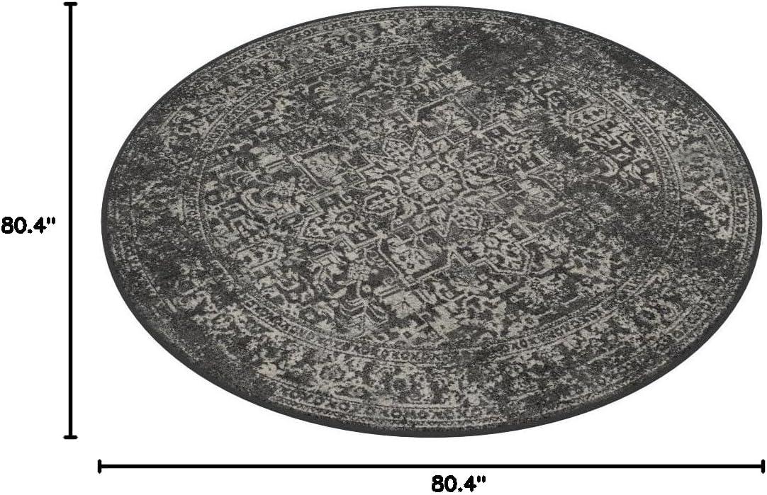 image:imageSAFAVIEH Evoke Collection Area Rug 51 x 76 Blue amp Ivory Distressed Design NonShedding amp Easy to Clean Ideal for Living Room Bedroom Dining Space EVK256CGreyIvory