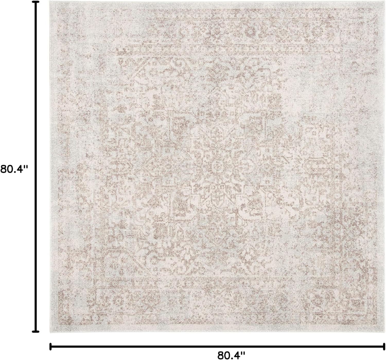 image:imageSAFAVIEH Evoke Collection Area Rug 51 x 76 Blue amp Ivory Distressed Design NonShedding amp Easy to Clean Ideal for Living Room Bedroom Dining Space EVK256CIvoryTaupe