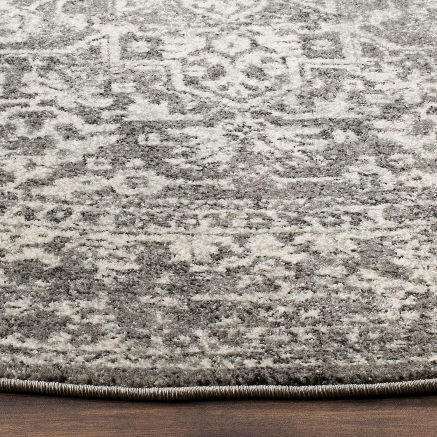 image:imageSAFAVIEH Evoke Collection Area Rug 51 x 76 Blue amp Ivory Distressed Design NonShedding amp Easy to Clean Ideal for Living Room Bedroom Dining Space EVK256CGreyIvory