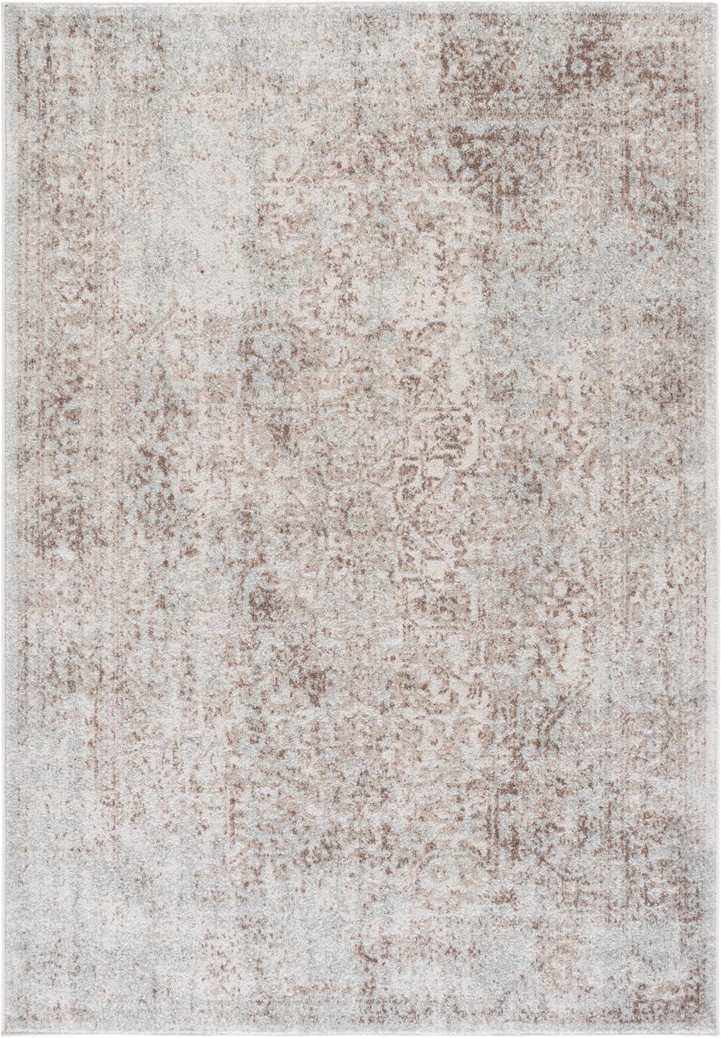 image:imageSAFAVIEH Evoke Collection Area Rug 51 x 76 Blue amp Ivory Distressed Design NonShedding amp Easy to Clean Ideal for Living Room Bedroom Dining Space EVK256CIvoryTaupe