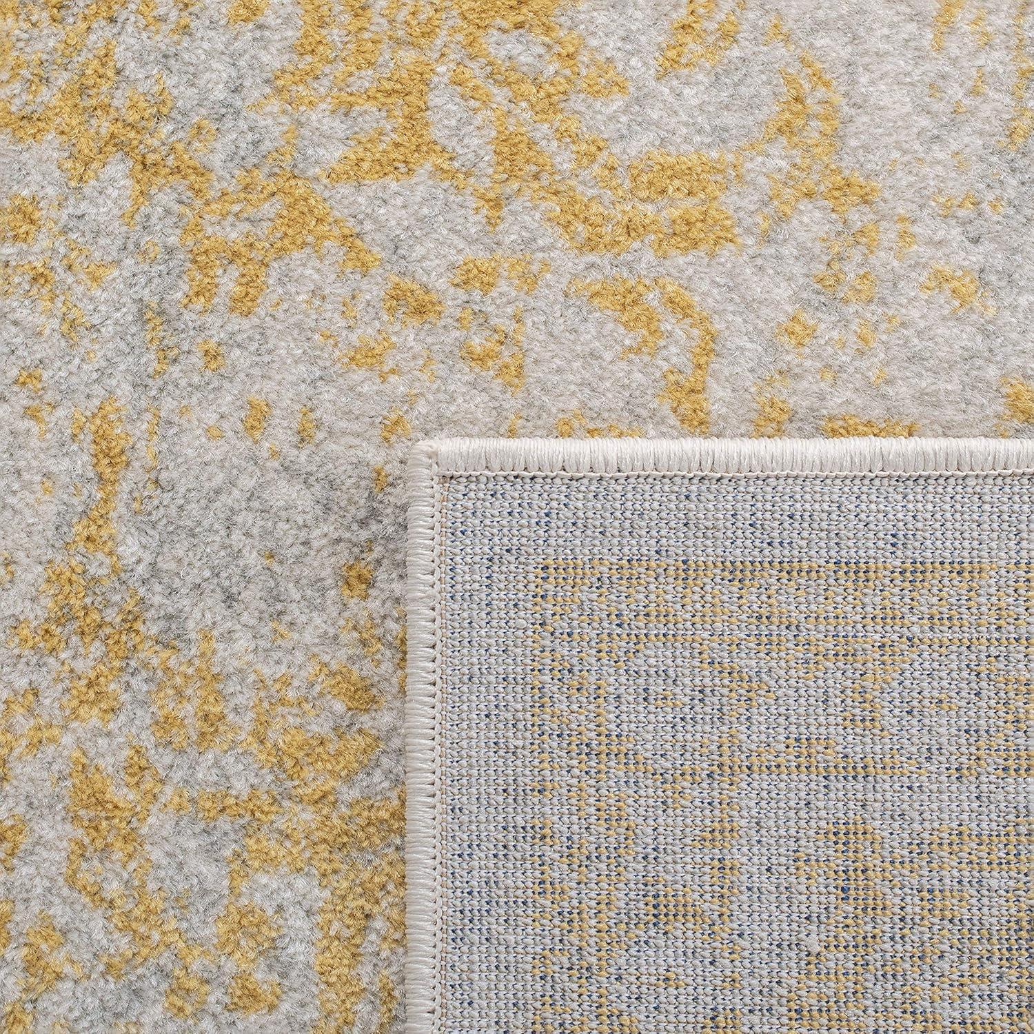 image:imageSAFAVIEH Evoke Collection Area Rug 51 x 76 Blue amp Ivory Distressed Design NonShedding amp Easy to Clean Ideal for Living Room Bedroom Dining Space EVK256CIvoryGold