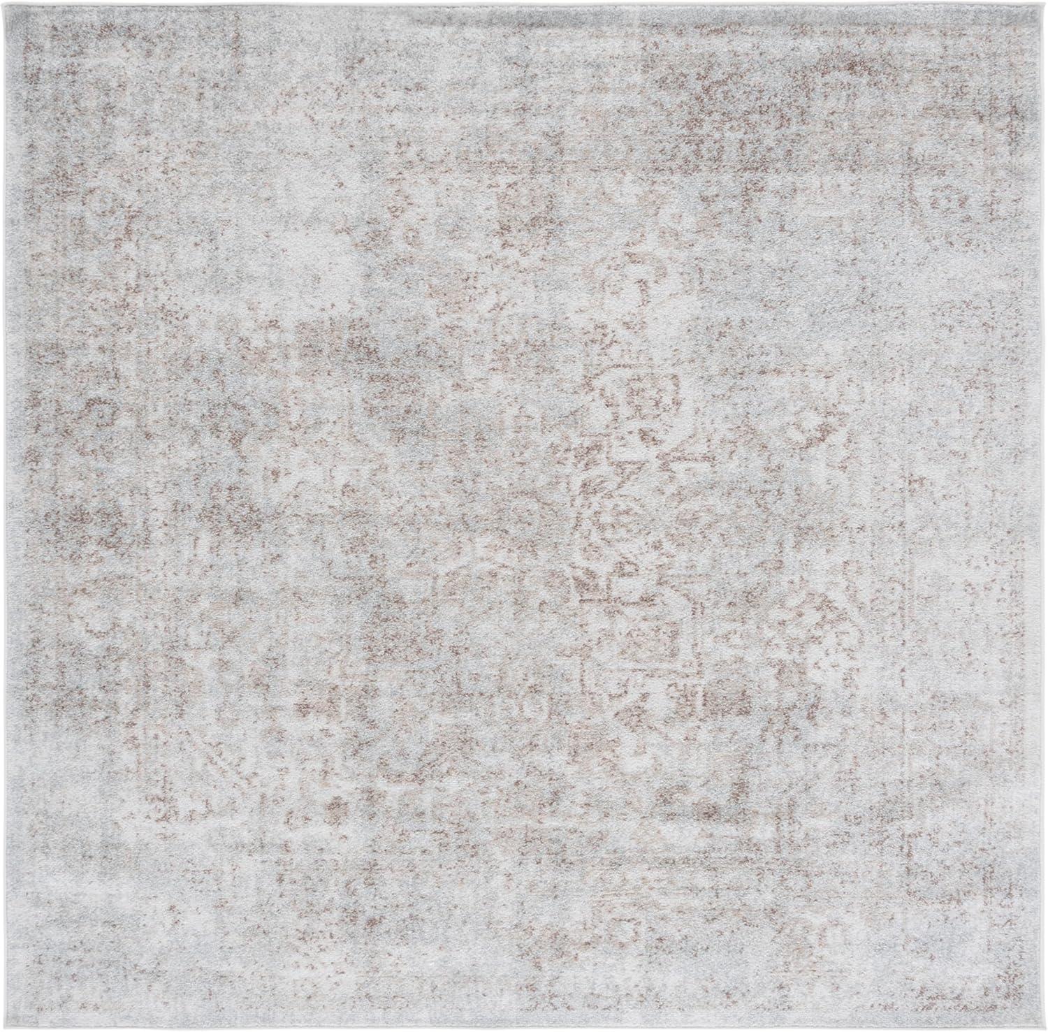 image:imageSAFAVIEH Evoke Collection Area Rug 51 x 76 Blue amp Ivory Distressed Design NonShedding amp Easy to Clean Ideal for Living Room Bedroom Dining Space EVK256CIvoryTaupe