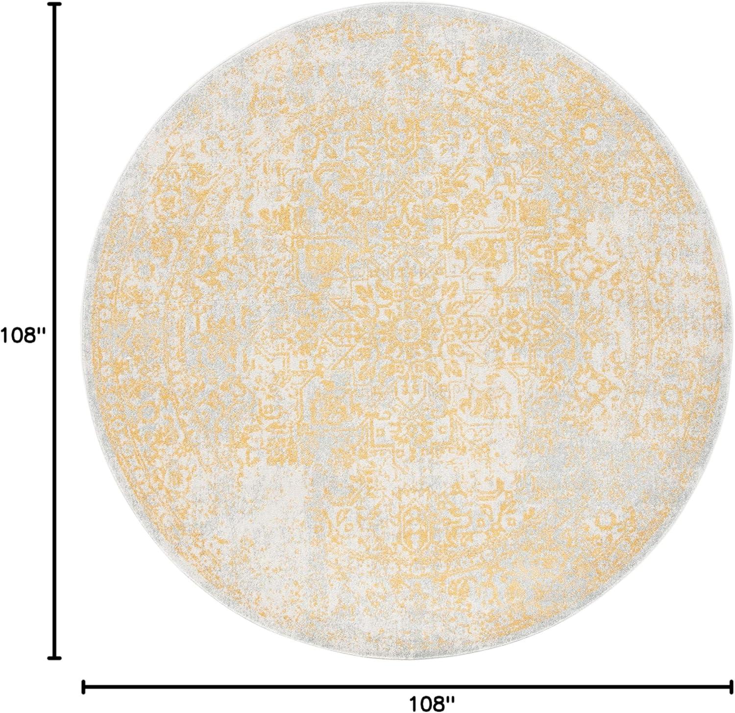 image:imageSAFAVIEH Evoke Collection Area Rug 51 x 76 Blue amp Ivory Distressed Design NonShedding amp Easy to Clean Ideal for Living Room Bedroom Dining Space EVK256CIvoryGold