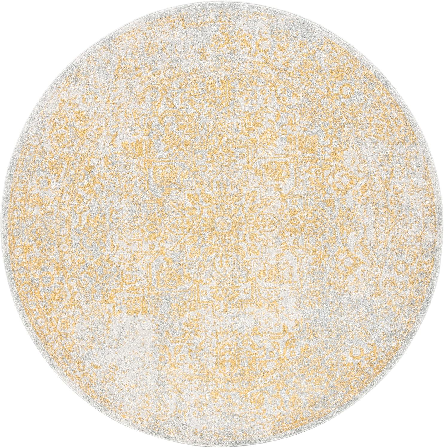 image:imageSAFAVIEH Evoke Collection Area Rug 51 x 76 Blue amp Ivory Distressed Design NonShedding amp Easy to Clean Ideal for Living Room Bedroom Dining Space EVK256CIvoryGold