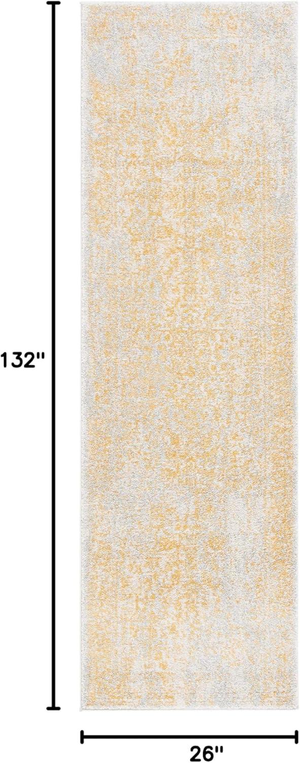 image:imageSAFAVIEH Evoke Collection Area Rug 51 x 76 Blue amp Ivory Distressed Design NonShedding amp Easy to Clean Ideal for Living Room Bedroom Dining Space EVK256CIvoryGold