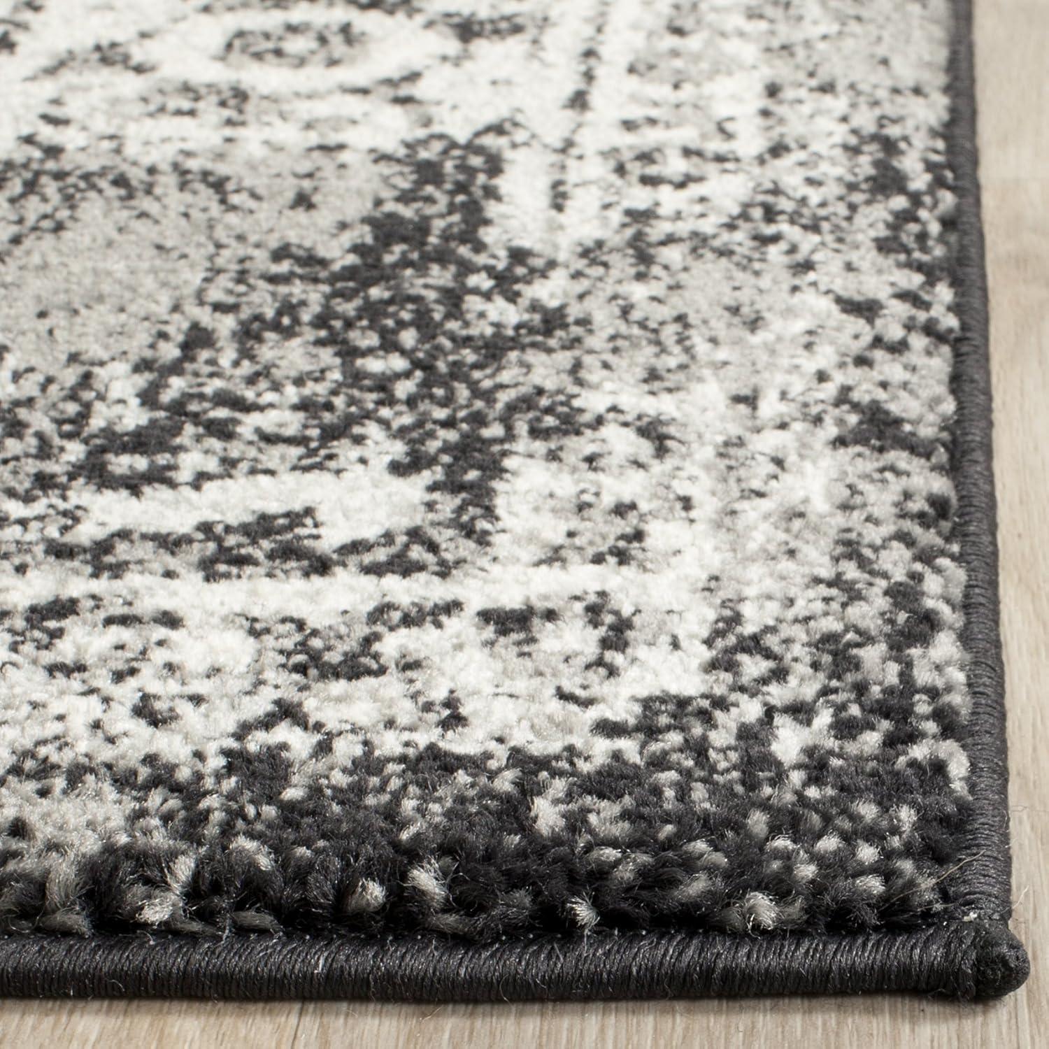 image:imageSAFAVIEH Evoke Collection Area Rug 51 x 76 Blue amp Ivory Distressed Design NonShedding amp Easy to Clean Ideal for Living Room Bedroom Dining Space EVK256CBlackGrey
