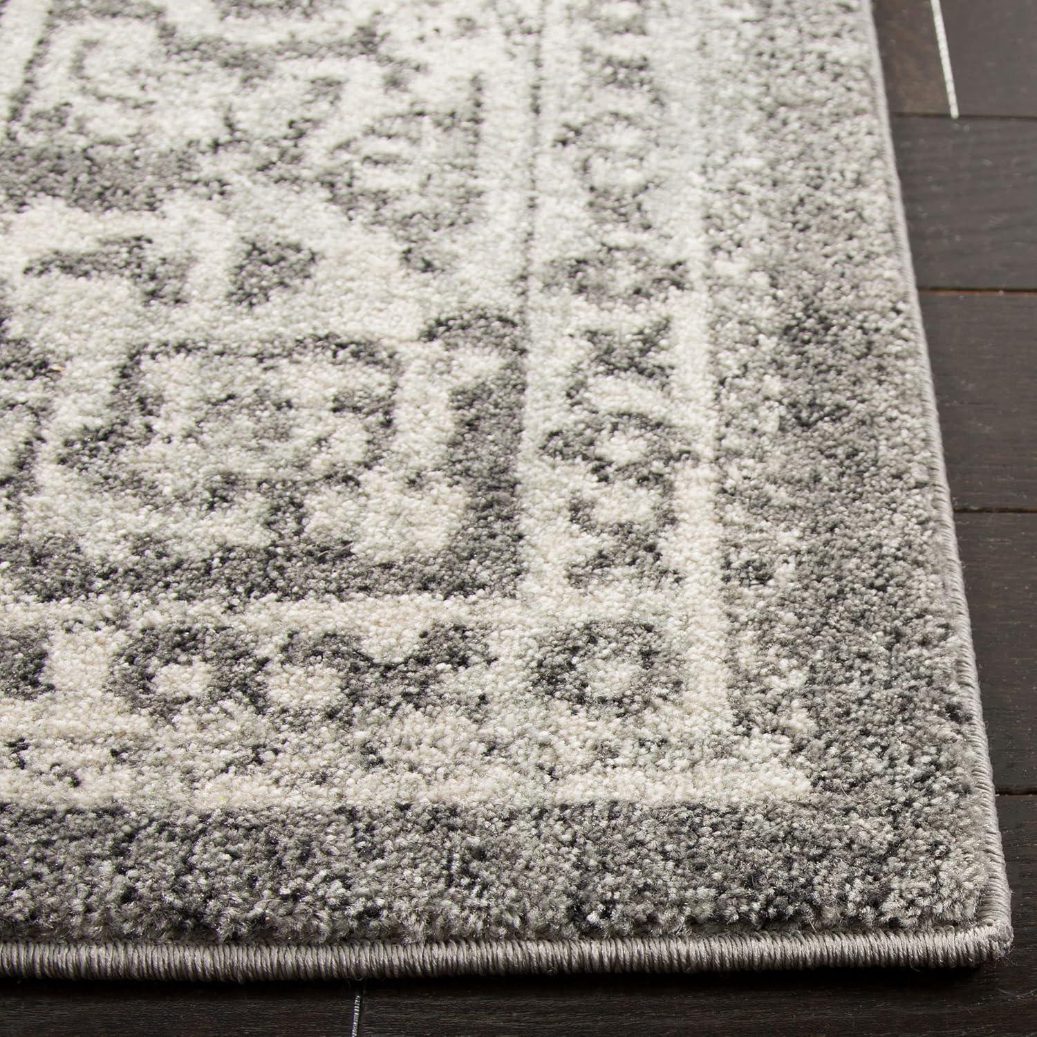 image:imageSAFAVIEH Evoke Collection Area Rug 51 x 76 Blue amp Ivory Distressed Design NonShedding amp Easy to Clean Ideal for Living Room Bedroom Dining Space EVK256CGreyIvory