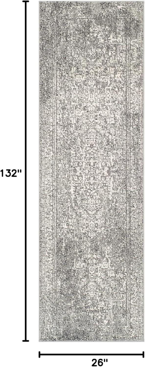 image:imageSAFAVIEH Evoke Collection Area Rug 51 x 76 Blue amp Ivory Distressed Design NonShedding amp Easy to Clean Ideal for Living Room Bedroom Dining Space EVK256CGreyIvory