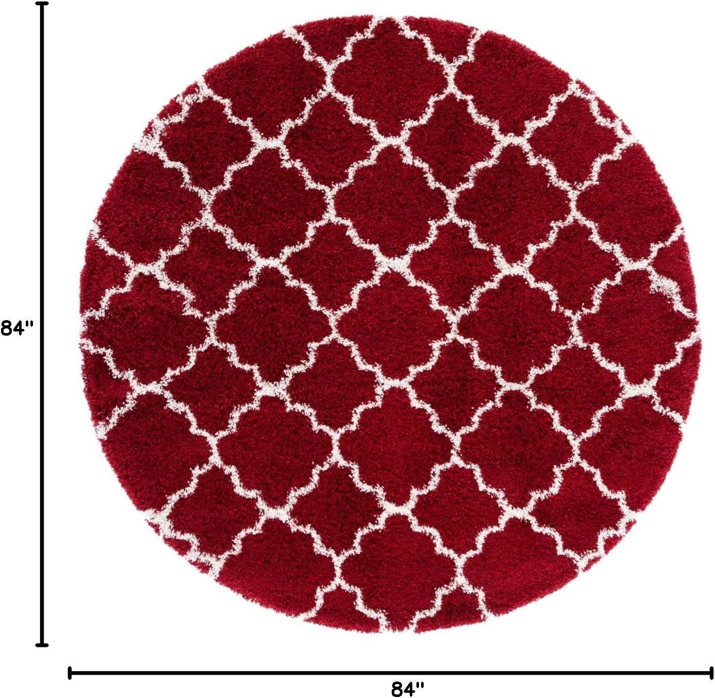 image:imageSAFAVIEH Hudson Shag Collection Area Rug 53 x 76 Grey amp Ivory Moroccan Trellis Design NonShedding amp Easy Care 2inch Thick Ideal for High Traffic Areas in Living Room Bedroom SGH282BRedIvory