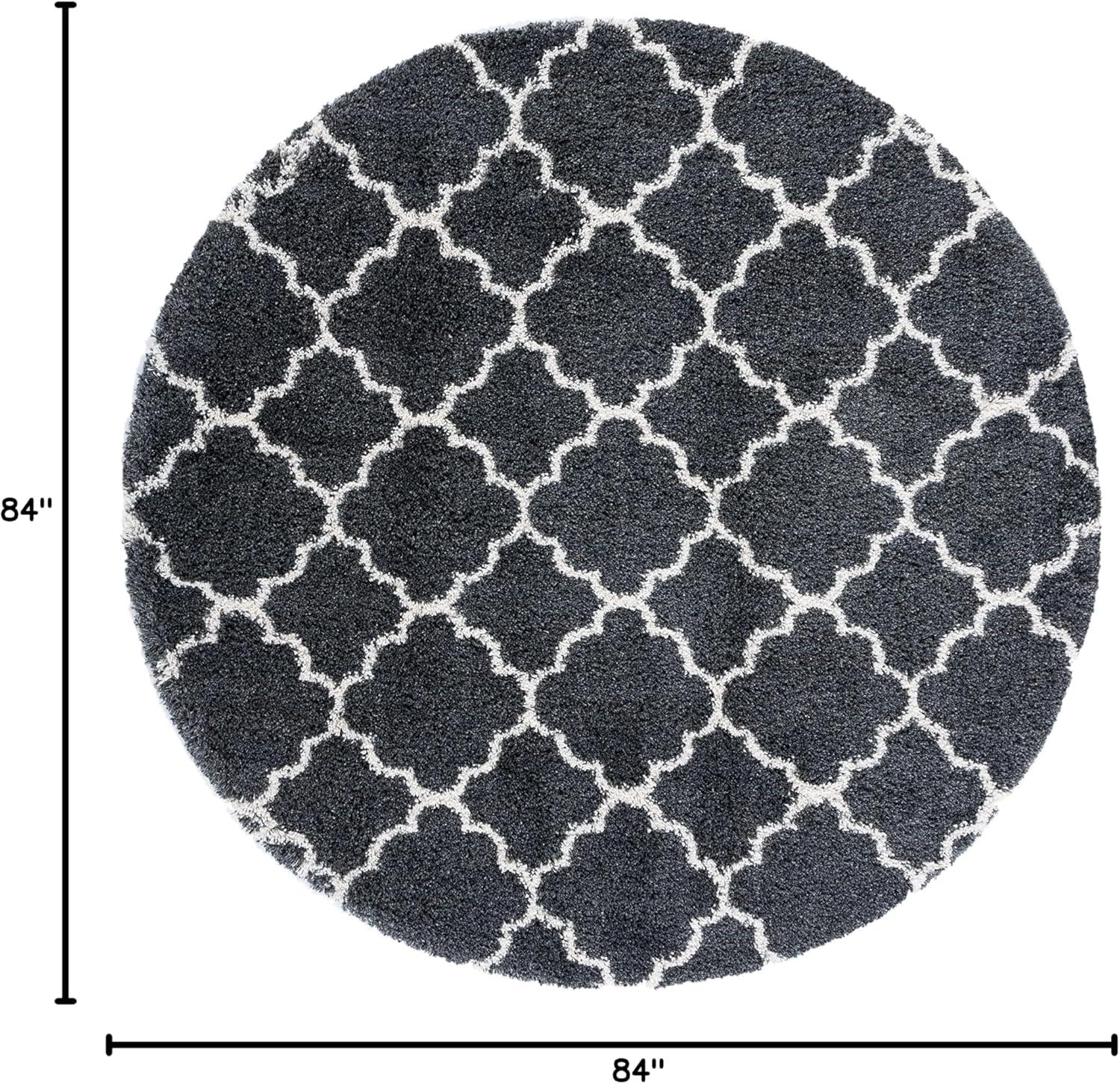 image:imageSAFAVIEH Hudson Shag Collection Area Rug 53 x 76 Grey amp Ivory Moroccan Trellis Design NonShedding amp Easy Care 2inch Thick Ideal for High Traffic Areas in Living Room Bedroom SGH282BDark GreyIvory