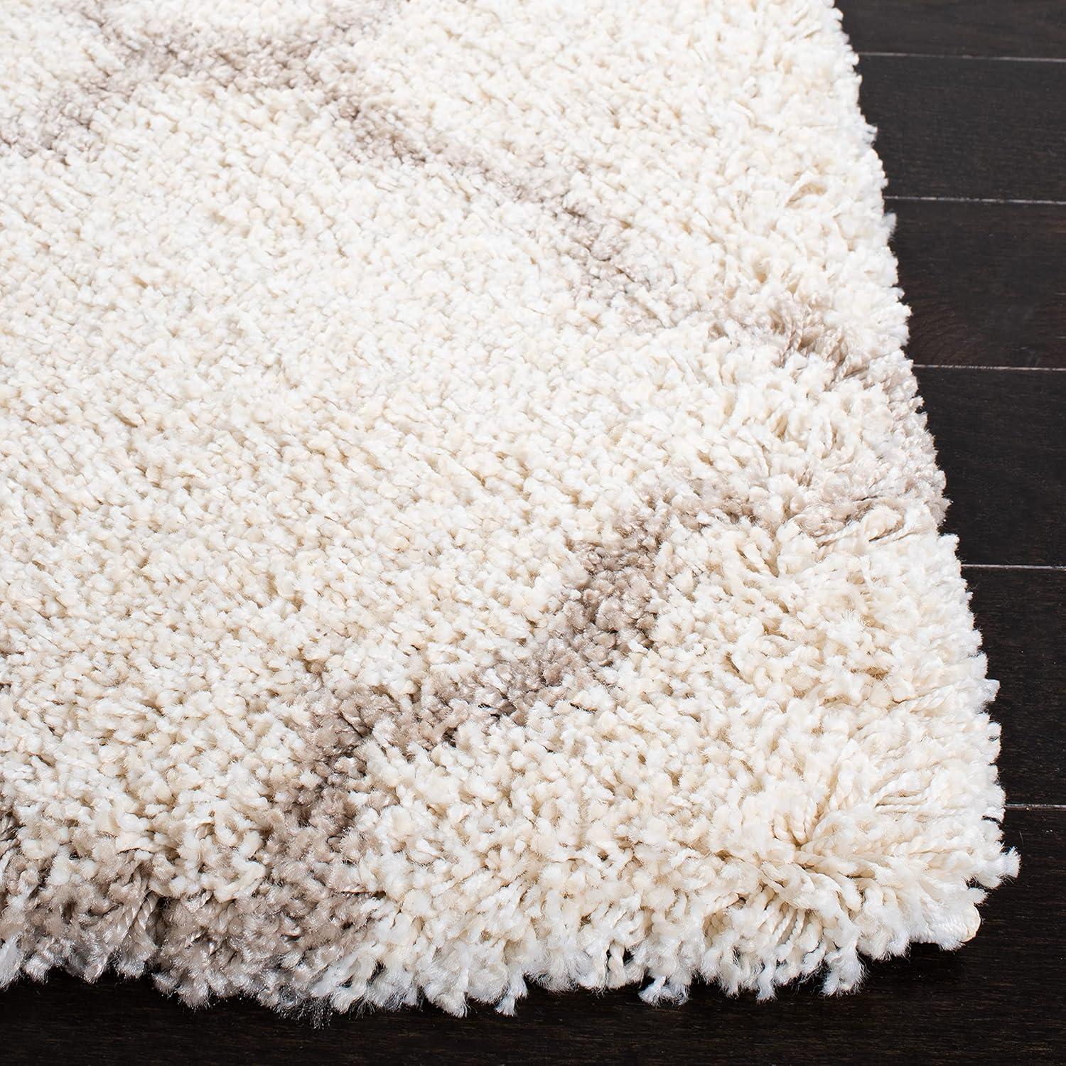 image:imageSAFAVIEH Hudson Shag Collection Area Rug 53 x 76 Grey amp Ivory Moroccan Trellis Design NonShedding amp Easy Care 2inch Thick Ideal for High Traffic Areas in Living Room Bedroom SGH282BIvoryBeige