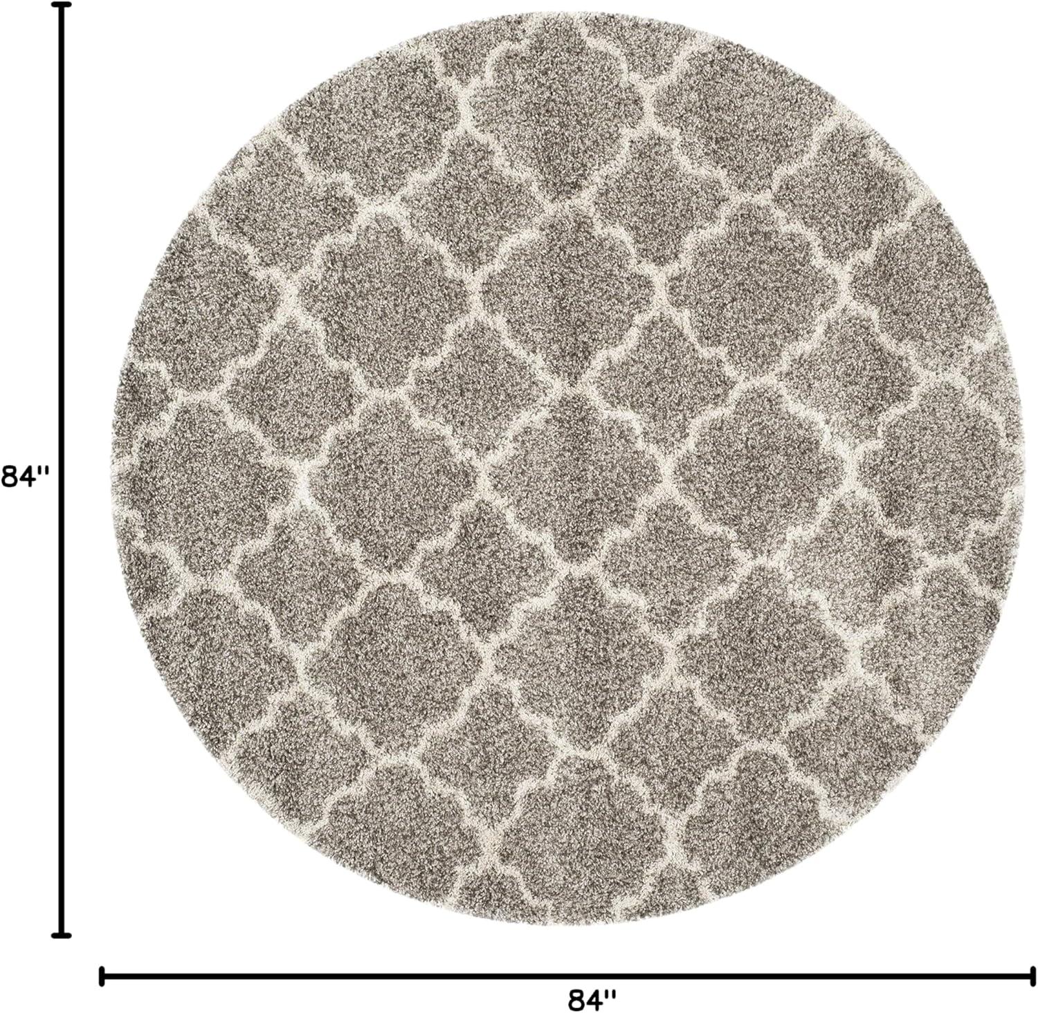 image:imageSAFAVIEH Hudson Shag Collection Area Rug 53 x 76 Grey amp Ivory Moroccan Trellis Design NonShedding amp Easy Care 2inch Thick Ideal for High Traffic Areas in Living Room Bedroom SGH282BGreyIvory