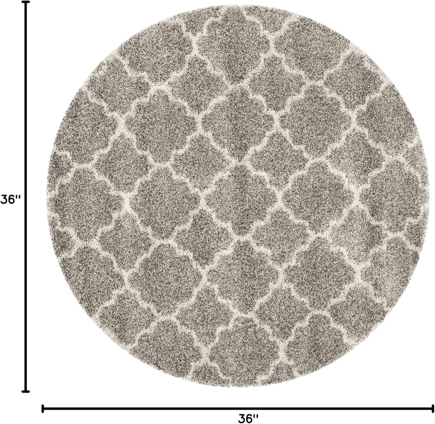 image:imageSAFAVIEH Hudson Shag Collection Area Rug 53 x 76 Grey amp Ivory Moroccan Trellis Design NonShedding amp Easy Care 2inch Thick Ideal for High Traffic Areas in Living Room Bedroom SGH282BGreyIvory