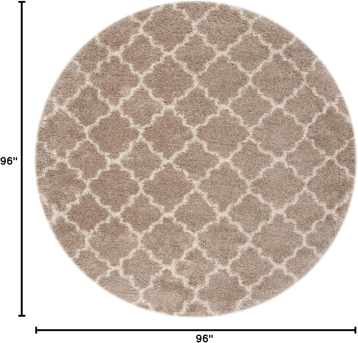 image:imageSAFAVIEH Hudson Shag Collection Area Rug 53 x 76 Grey amp Ivory Moroccan Trellis Design NonShedding amp Easy Care 2inch Thick Ideal for High Traffic Areas in Living Room Bedroom SGH282BBeigeIvory