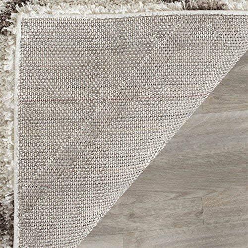 image:imageSAFAVIEH Hudson Shag Collection Area Rug 53 x 76 Ivory amp Grey Modern Trellis Design NonShedding amp Easy Care 2inch Thick Ideal for High Traffic Areas in Living Room Bedroom SGH281AIvoryBeige