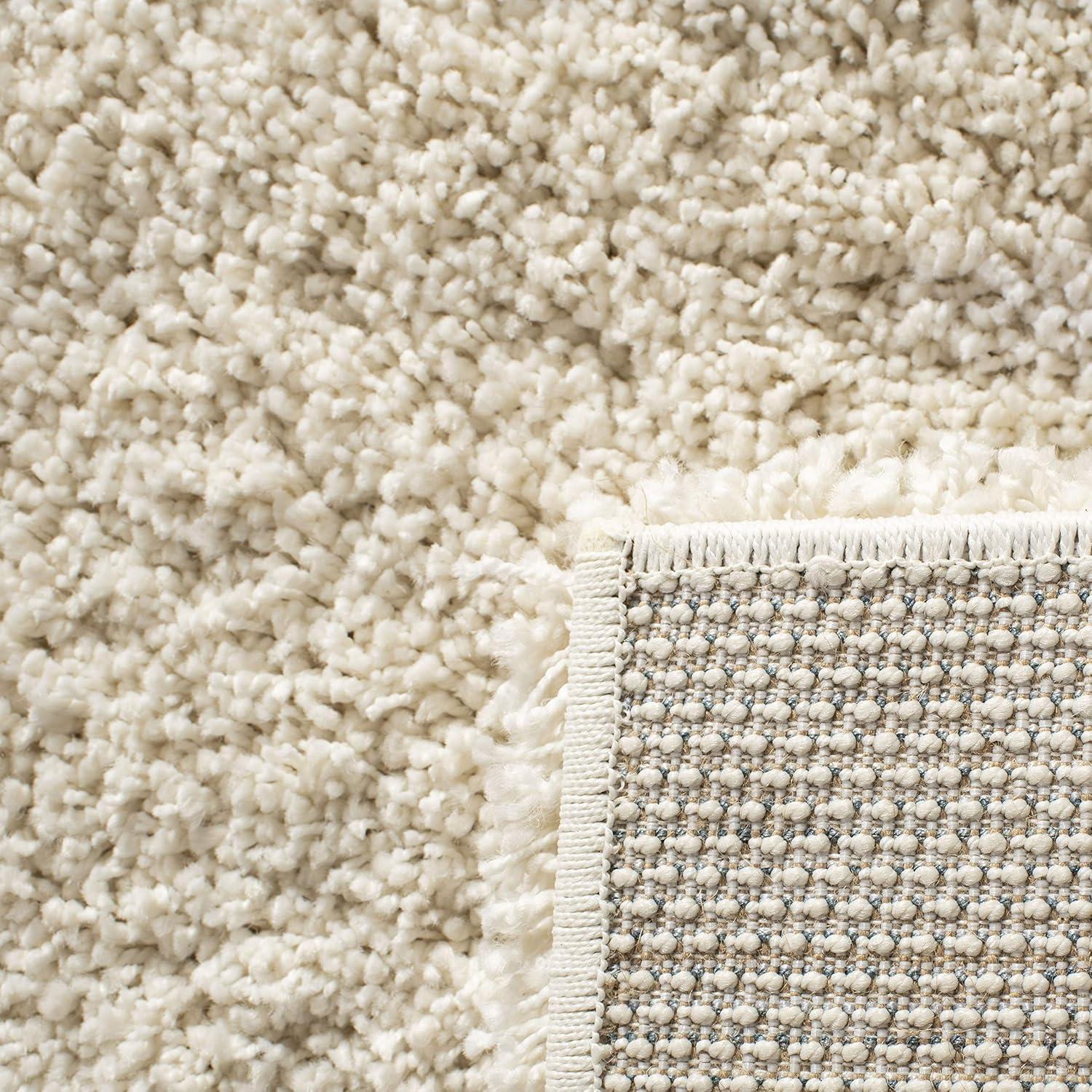 image:imageSAFAVIEH Hudson Shag Collection Area Rug 53 x 76 Ivory amp Grey Modern Trellis Design NonShedding amp Easy Care 2inch Thick Ideal for High Traffic Areas in Living Room Bedroom SGH281AIvorySteel Blue