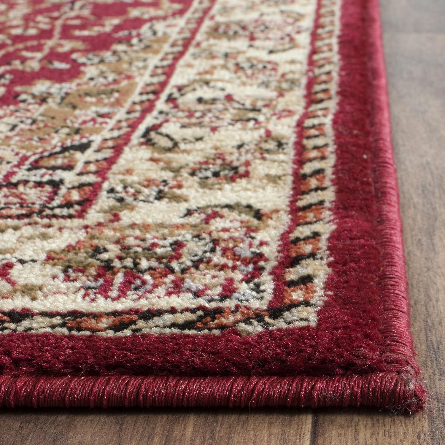 image:imageSAFAVIEH Lyndhurst Collection Area Rug 8 x 11 Black amp Ivory Traditional Oriental Design NonShedding amp Easy Care Ideal for High Traffic Areas in Living Room Bedroom LNH329ARedIvory
