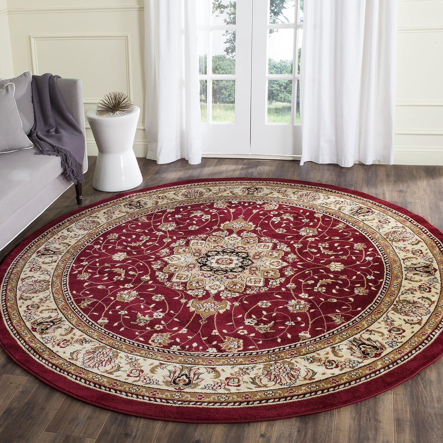 image:imageSAFAVIEH Lyndhurst Collection Area Rug 8 x 11 Black amp Ivory Traditional Oriental Design NonShedding amp Easy Care Ideal for High Traffic Areas in Living Room Bedroom LNH329ARedIvory