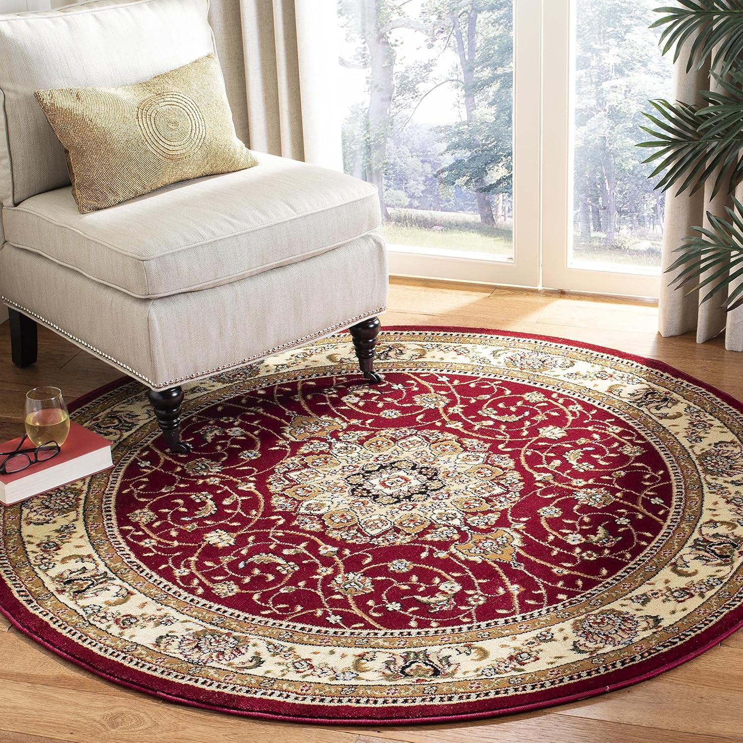 image:imageSAFAVIEH Lyndhurst Collection Area Rug 8 x 11 Black amp Ivory Traditional Oriental Design NonShedding amp Easy Care Ideal for High Traffic Areas in Living Room Bedroom LNH329ARedIvory