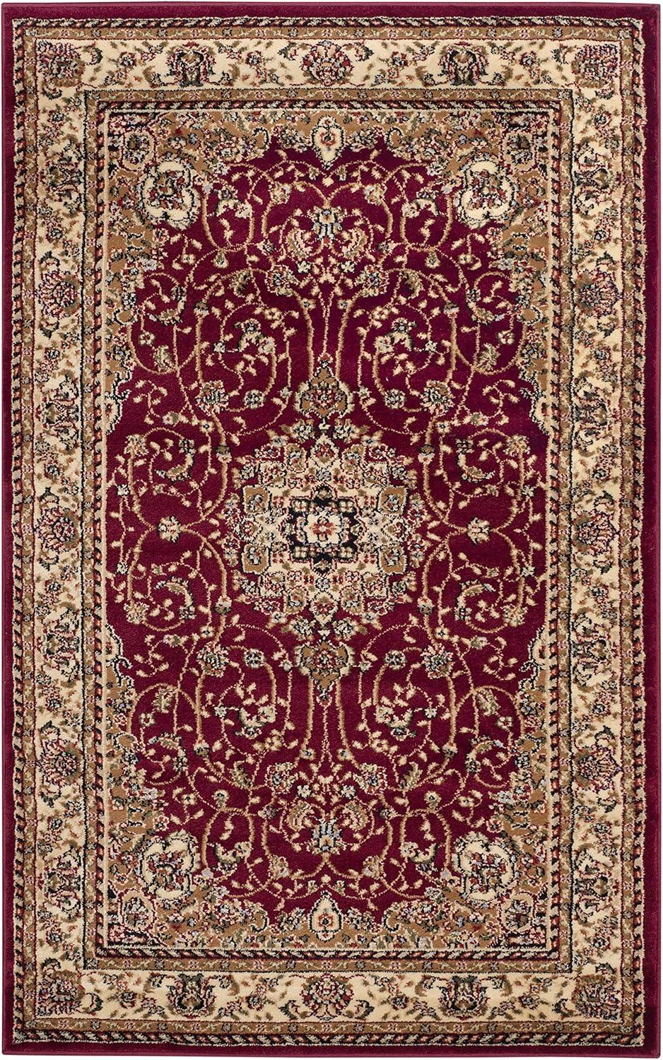 image:imageSAFAVIEH Lyndhurst Collection Area Rug 8 x 11 Black amp Ivory Traditional Oriental Design NonShedding amp Easy Care Ideal for High Traffic Areas in Living Room Bedroom LNH329ARedIvory
