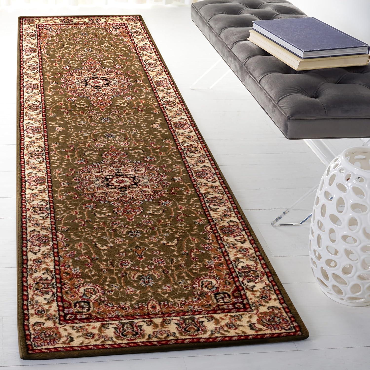 image:imageSAFAVIEH Lyndhurst Collection Area Rug 8 x 11 Black amp Ivory Traditional Oriental Design NonShedding amp Easy Care Ideal for High Traffic Areas in Living Room Bedroom LNH329ASageIvory