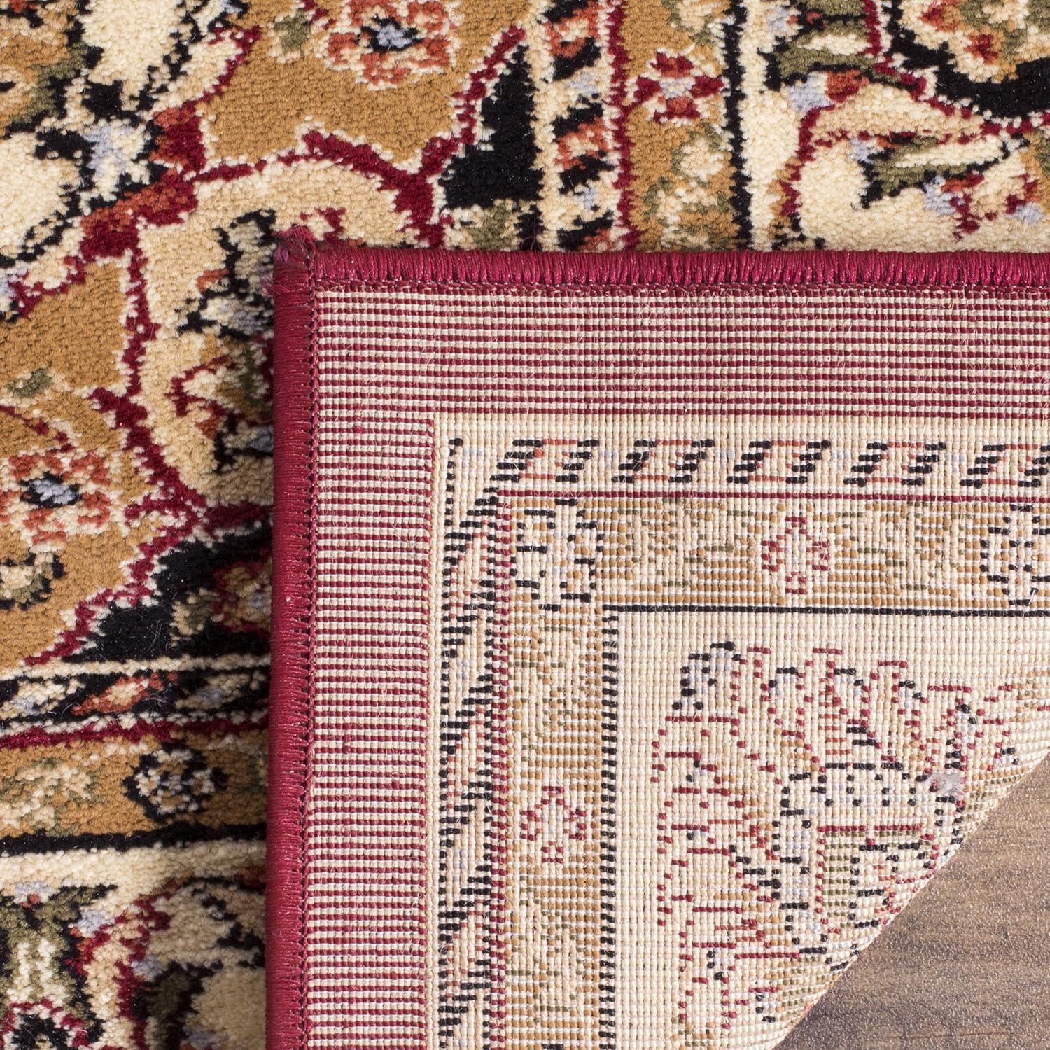 image:imageSAFAVIEH Lyndhurst Collection Area Rug 8 x 11 Black amp Ivory Traditional Oriental Design NonShedding amp Easy Care Ideal for High Traffic Areas in Living Room Bedroom LNH329ARedIvory