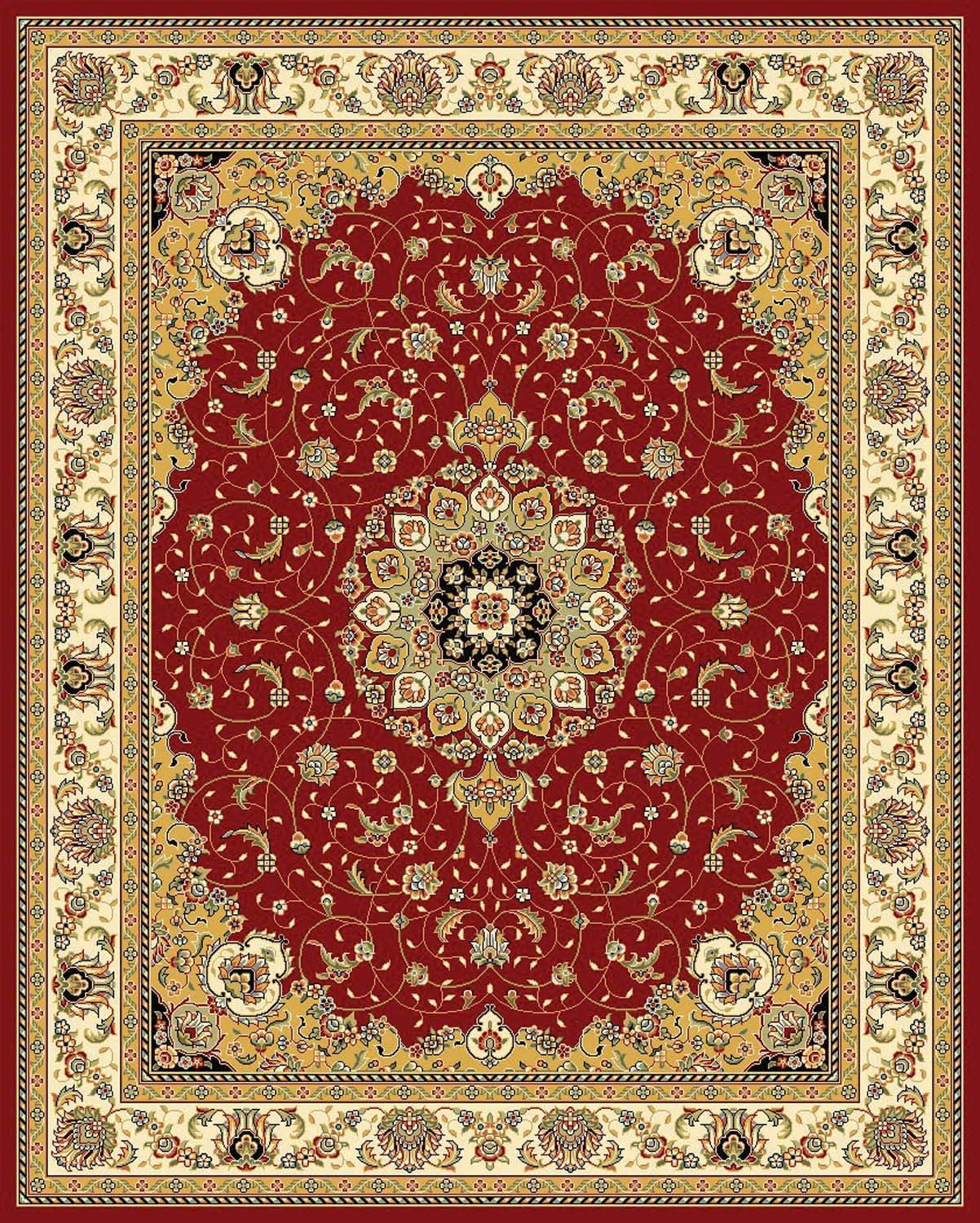 image:imageSAFAVIEH Lyndhurst Collection Area Rug 8 x 11 Black amp Ivory Traditional Oriental Design NonShedding amp Easy Care Ideal for High Traffic Areas in Living Room Bedroom LNH329ARedIvory