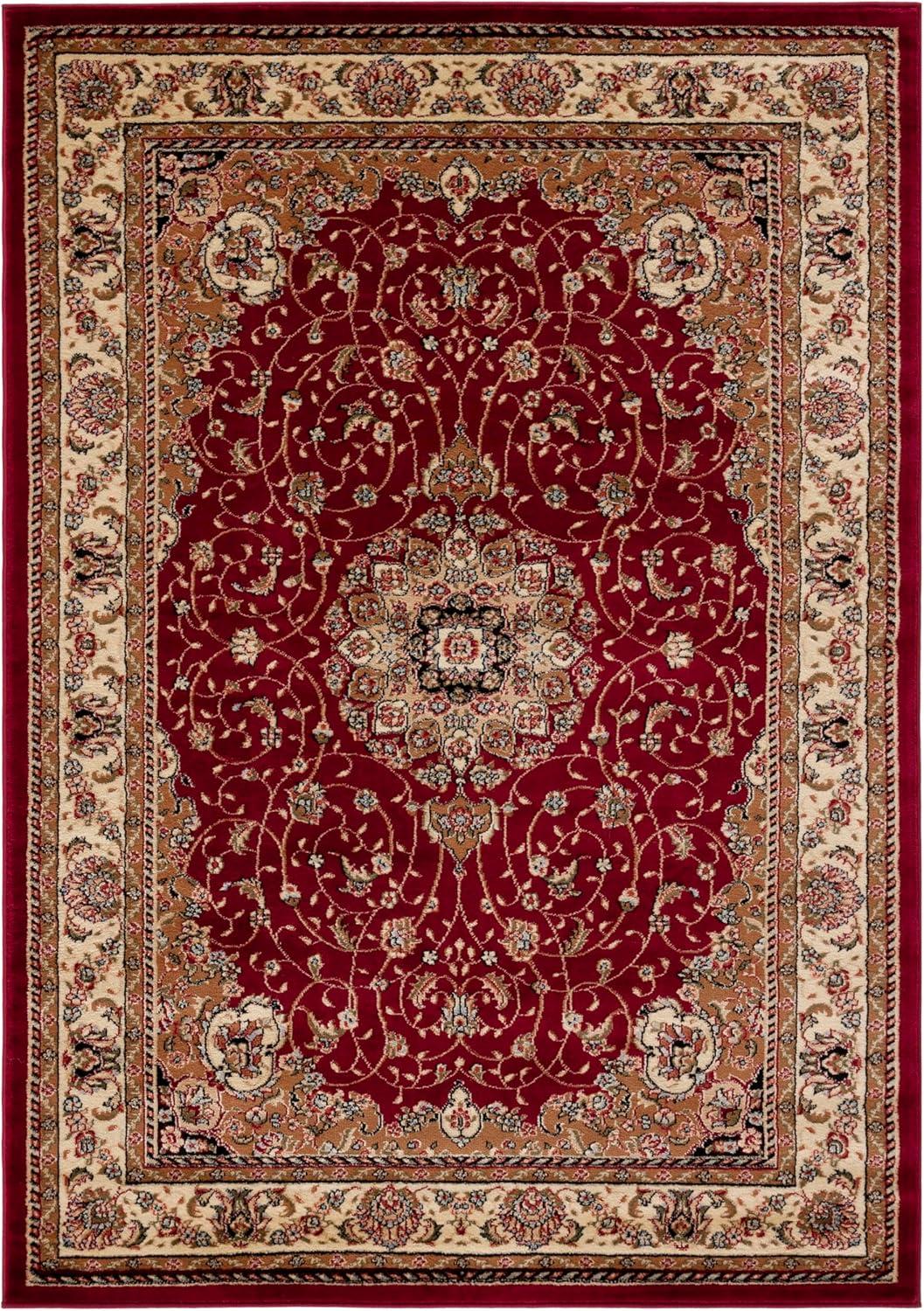 image:imageSAFAVIEH Lyndhurst Collection Area Rug 8 x 11 Black amp Ivory Traditional Oriental Design NonShedding amp Easy Care Ideal for High Traffic Areas in Living Room Bedroom LNH329ARedIvory