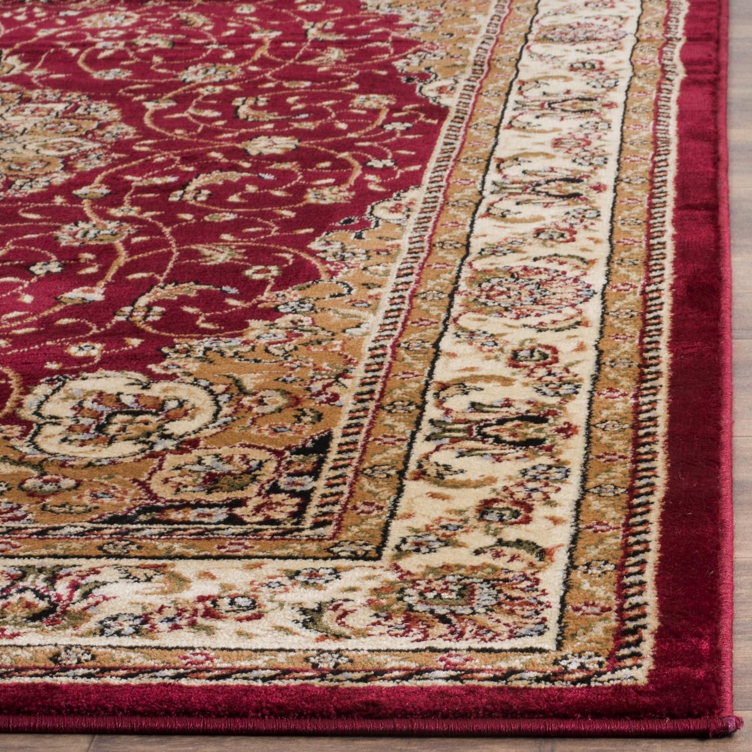 image:imageSAFAVIEH Lyndhurst Collection Area Rug 8 x 11 Black amp Ivory Traditional Oriental Design NonShedding amp Easy Care Ideal for High Traffic Areas in Living Room Bedroom LNH329ARedIvory