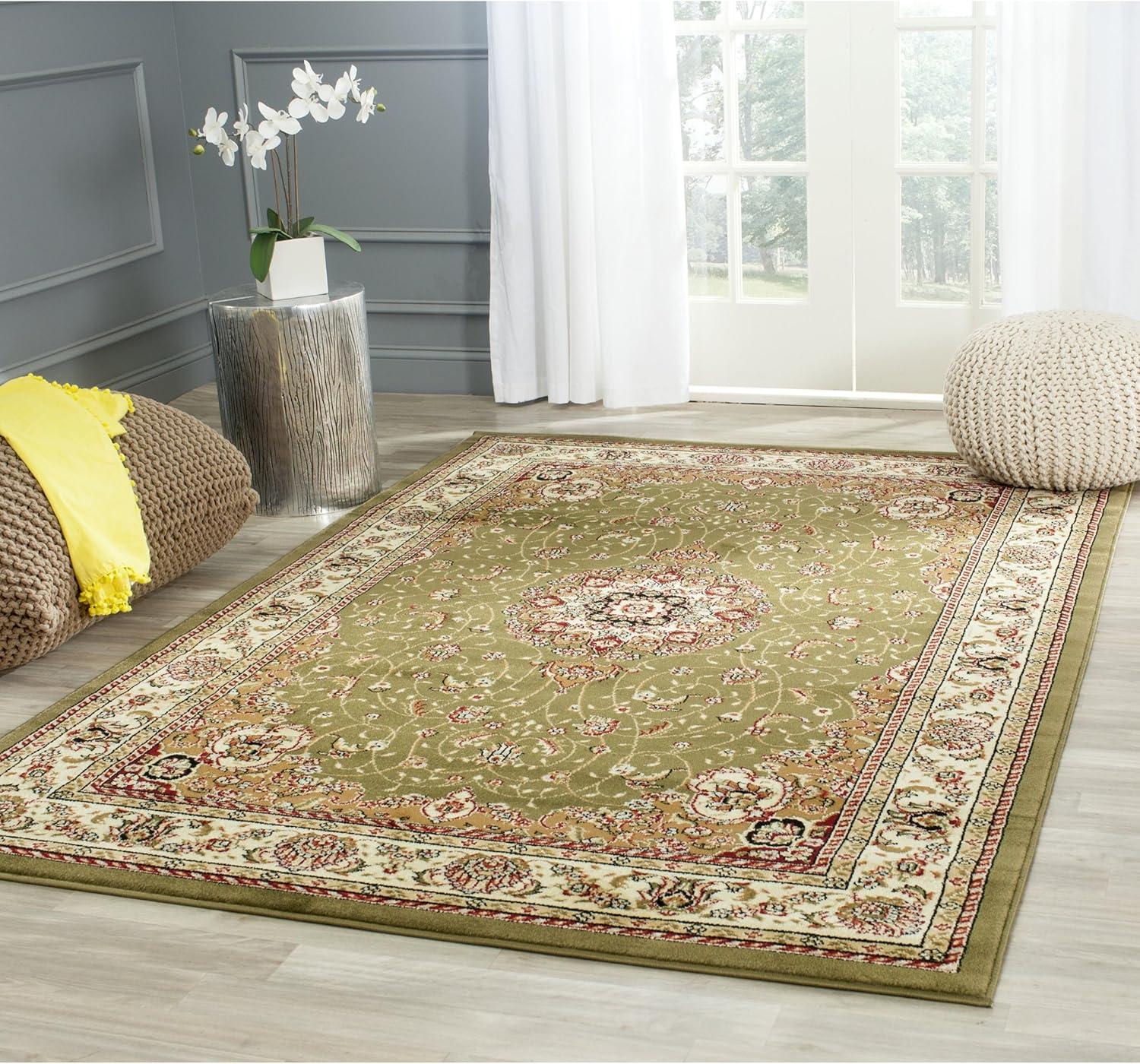 image:imageSAFAVIEH Lyndhurst Collection Area Rug 8 x 11 Black amp Ivory Traditional Oriental Design NonShedding amp Easy Care Ideal for High Traffic Areas in Living Room Bedroom LNH329ASageIvory