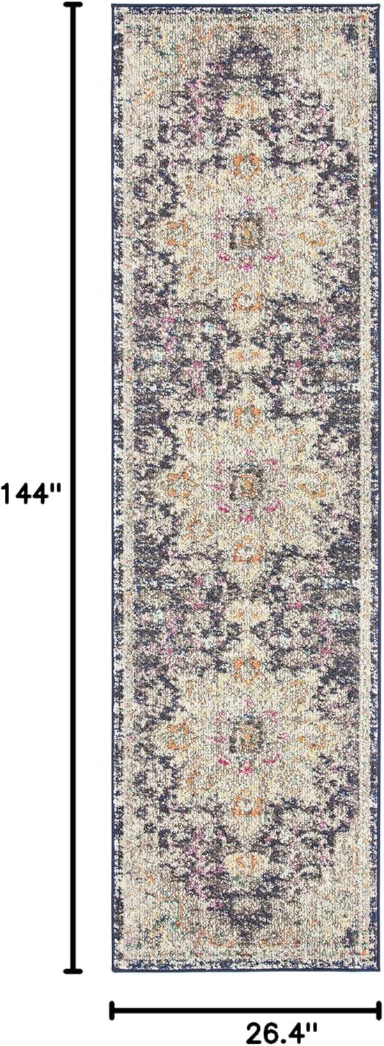 image:imageSAFAVIEH Madison Collection Area Rug 67 Square Cream amp Blue Boho Chic Distressed Medallion Design NonShedding amp Easy to Clean Ideal for Living Room Bedroom Dining Space MAD473BBlackGold