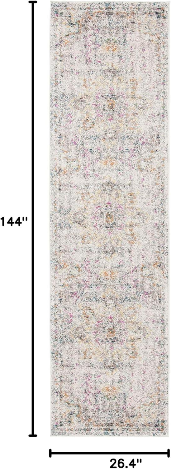 image:imageSAFAVIEH Madison Collection Area Rug 67 Square Cream amp Blue Boho Chic Distressed Medallion Design NonShedding amp Easy to Clean Ideal for Living Room Bedroom Dining Space MAD473BGreyGold
