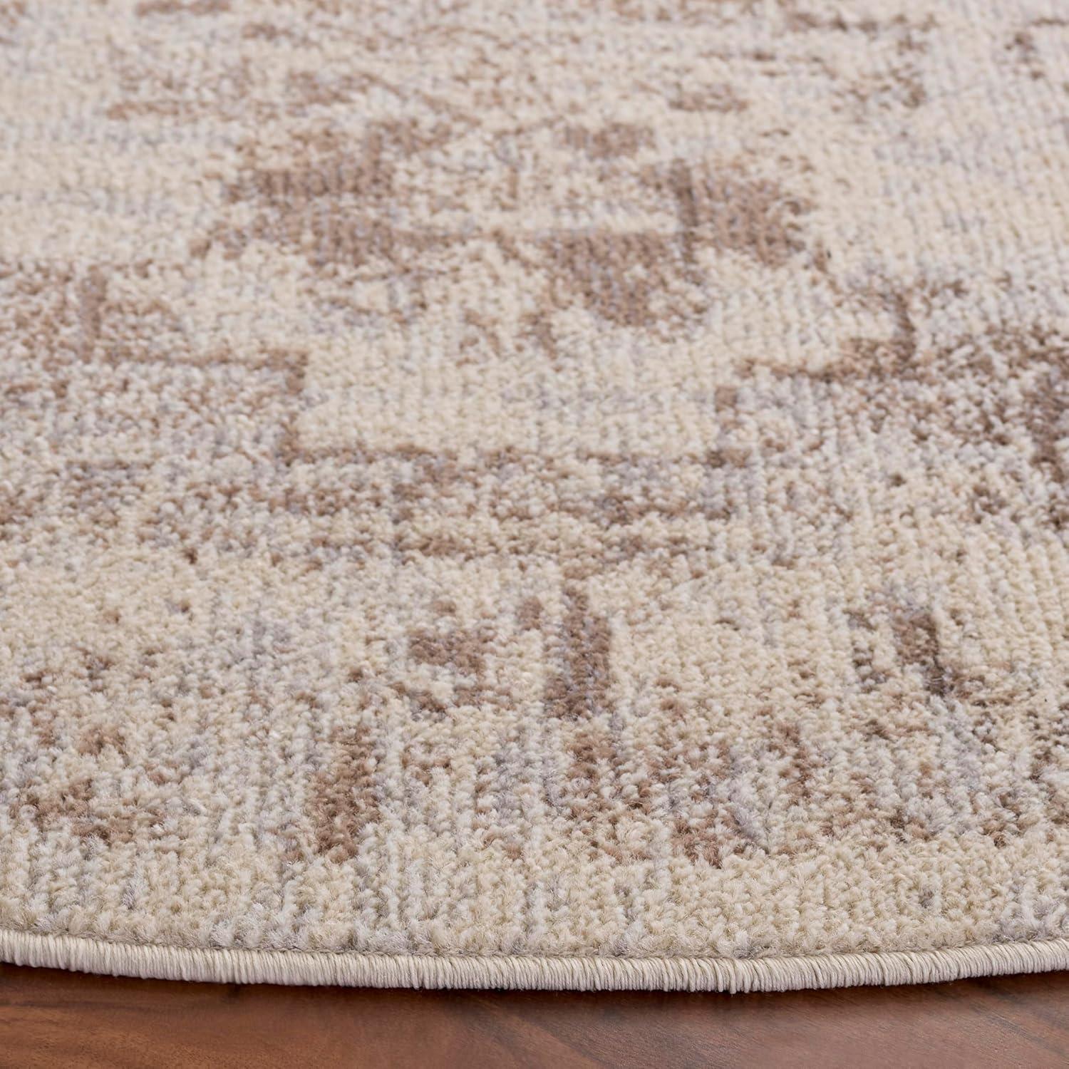 image:imageSAFAVIEH Madison Collection Area Rug 67 Square Cream amp Blue Boho Chic Distressed Medallion Design NonShedding amp Easy to Clean Ideal for Living Room Bedroom Dining Space MAD473BIvoryBeige Grey