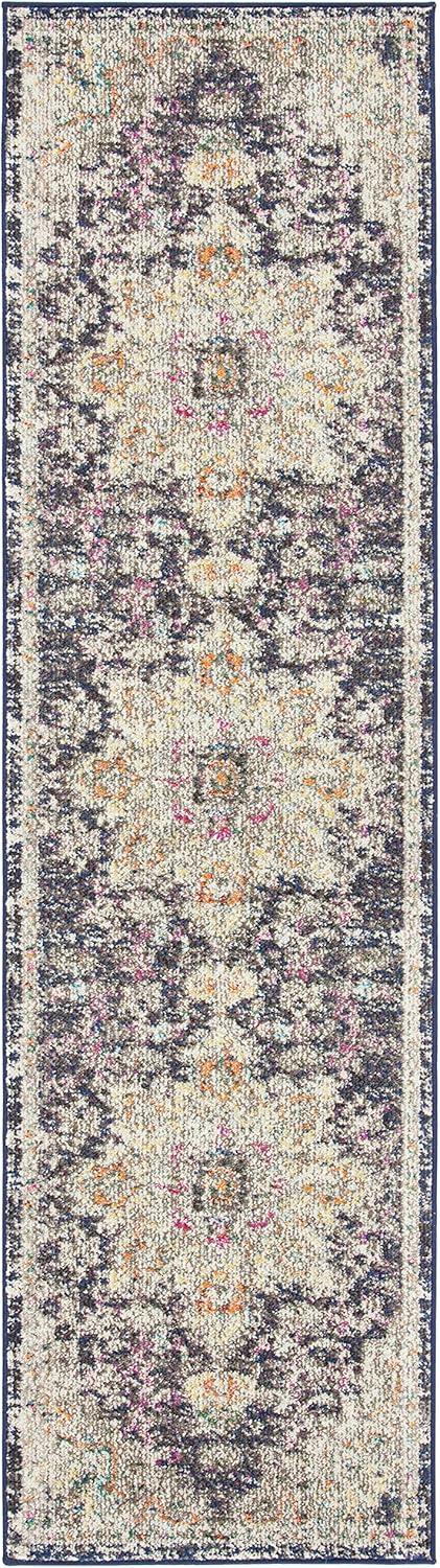 image:imageSAFAVIEH Madison Collection Area Rug 67 Square Cream amp Blue Boho Chic Distressed Medallion Design NonShedding amp Easy to Clean Ideal for Living Room Bedroom Dining Space MAD473BBlackGold