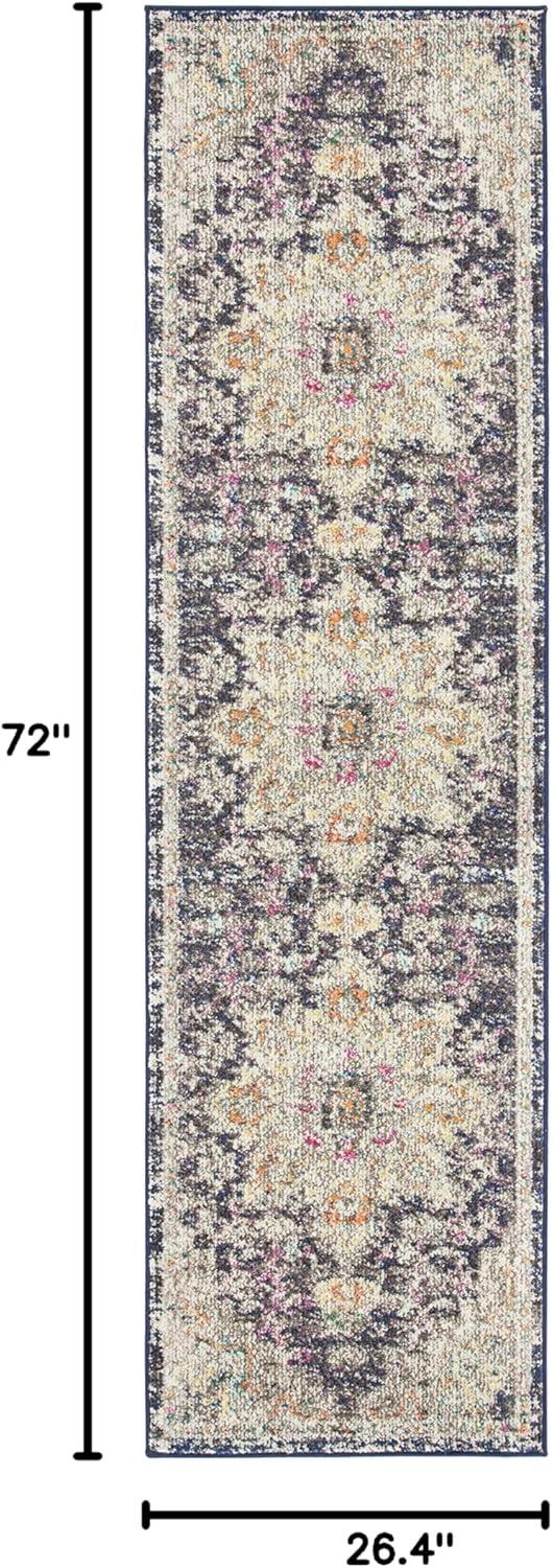 image:imageSAFAVIEH Madison Collection Area Rug 67 Square Cream amp Blue Boho Chic Distressed Medallion Design NonShedding amp Easy to Clean Ideal for Living Room Bedroom Dining Space MAD473BBlackGold