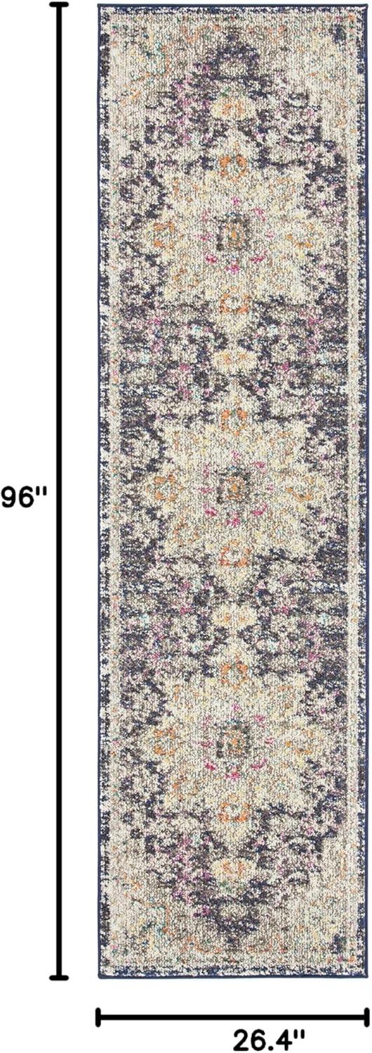 image:imageSAFAVIEH Madison Collection Area Rug 67 Square Cream amp Blue Boho Chic Distressed Medallion Design NonShedding amp Easy to Clean Ideal for Living Room Bedroom Dining Space MAD473BBlackGold