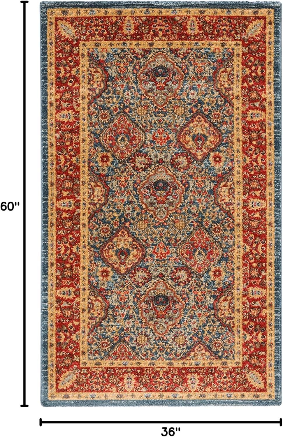 image:imageSAFAVIEH Mahal Collection Area Rug 8 x 11 Navy amp Red Traditional Oriental Design NonShedding amp Easy Care Ideal for High Traffic Areas in Living Room Bedroom MAH655CNavyRed
