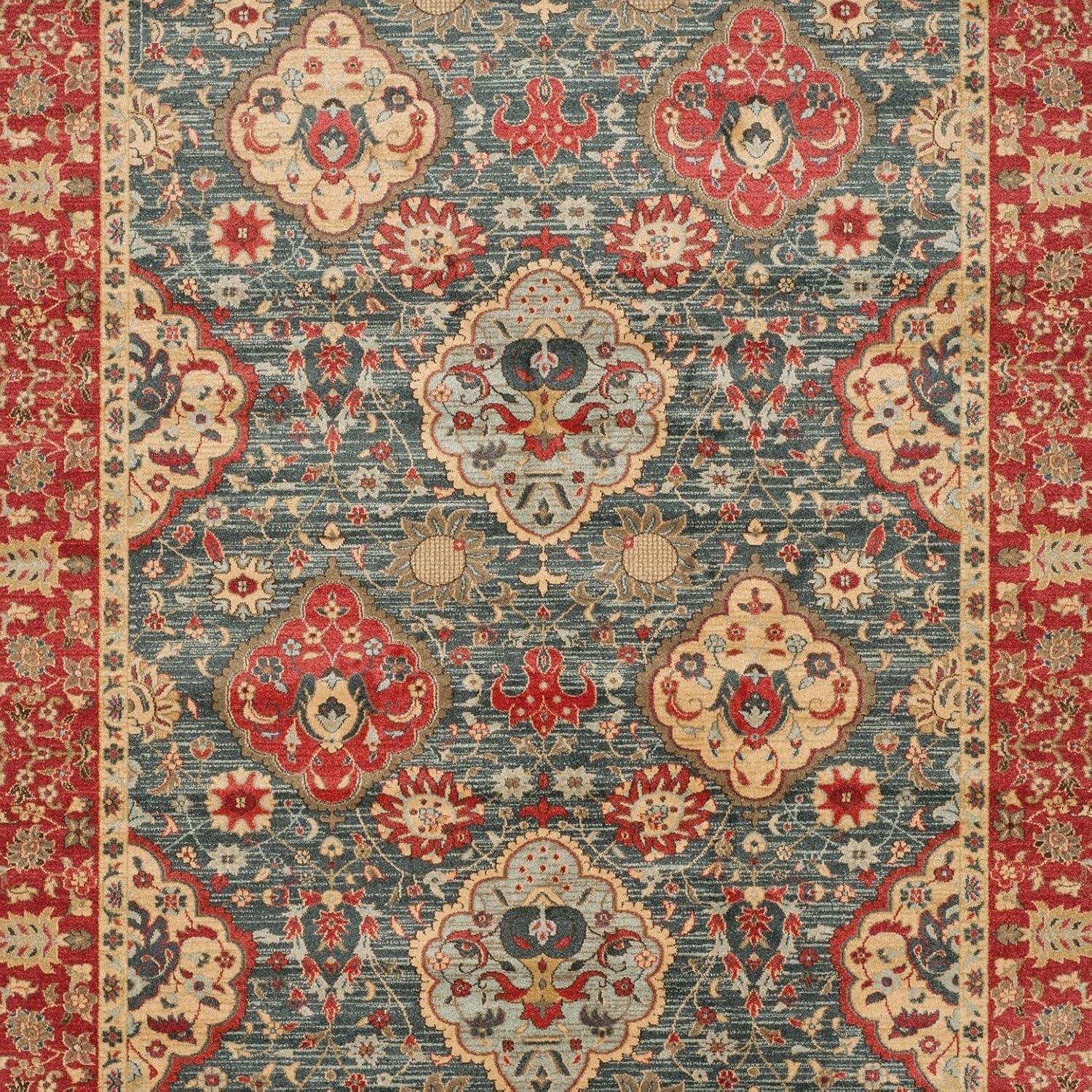 image:imageSAFAVIEH Mahal Collection Area Rug 8 x 11 Navy amp Red Traditional Oriental Design NonShedding amp Easy Care Ideal for High Traffic Areas in Living Room Bedroom MAH655CNavyRed