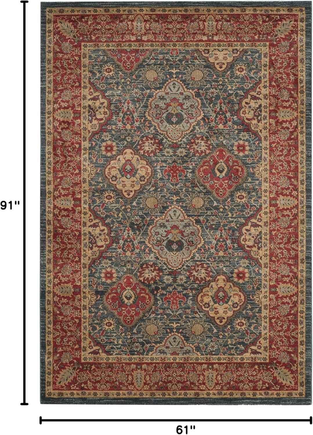 image:imageSAFAVIEH Mahal Collection Area Rug 8 x 11 Navy amp Red Traditional Oriental Design NonShedding amp Easy Care Ideal for High Traffic Areas in Living Room Bedroom MAH655CNavyRed