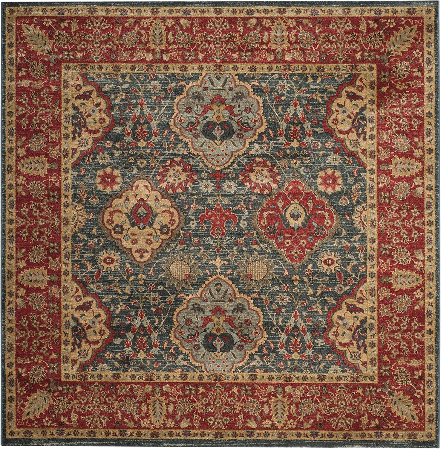 image:imageSAFAVIEH Mahal Collection Area Rug 8 x 11 Navy amp Red Traditional Oriental Design NonShedding amp Easy Care Ideal for High Traffic Areas in Living Room Bedroom MAH655CNavyRed