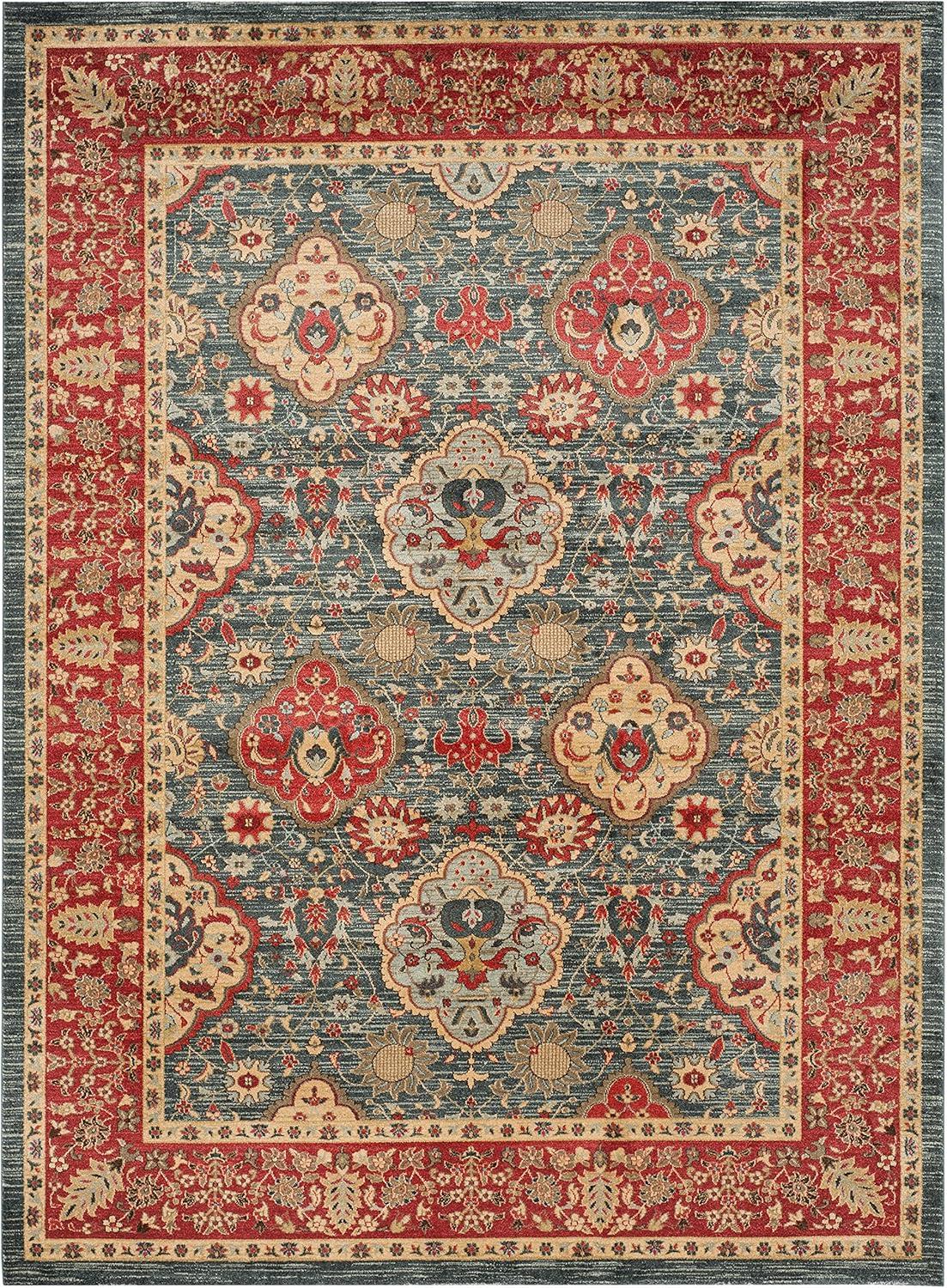 image:imageSAFAVIEH Mahal Collection Area Rug 8 x 11 Navy amp Red Traditional Oriental Design NonShedding amp Easy Care Ideal for High Traffic Areas in Living Room Bedroom MAH655CNavyRed