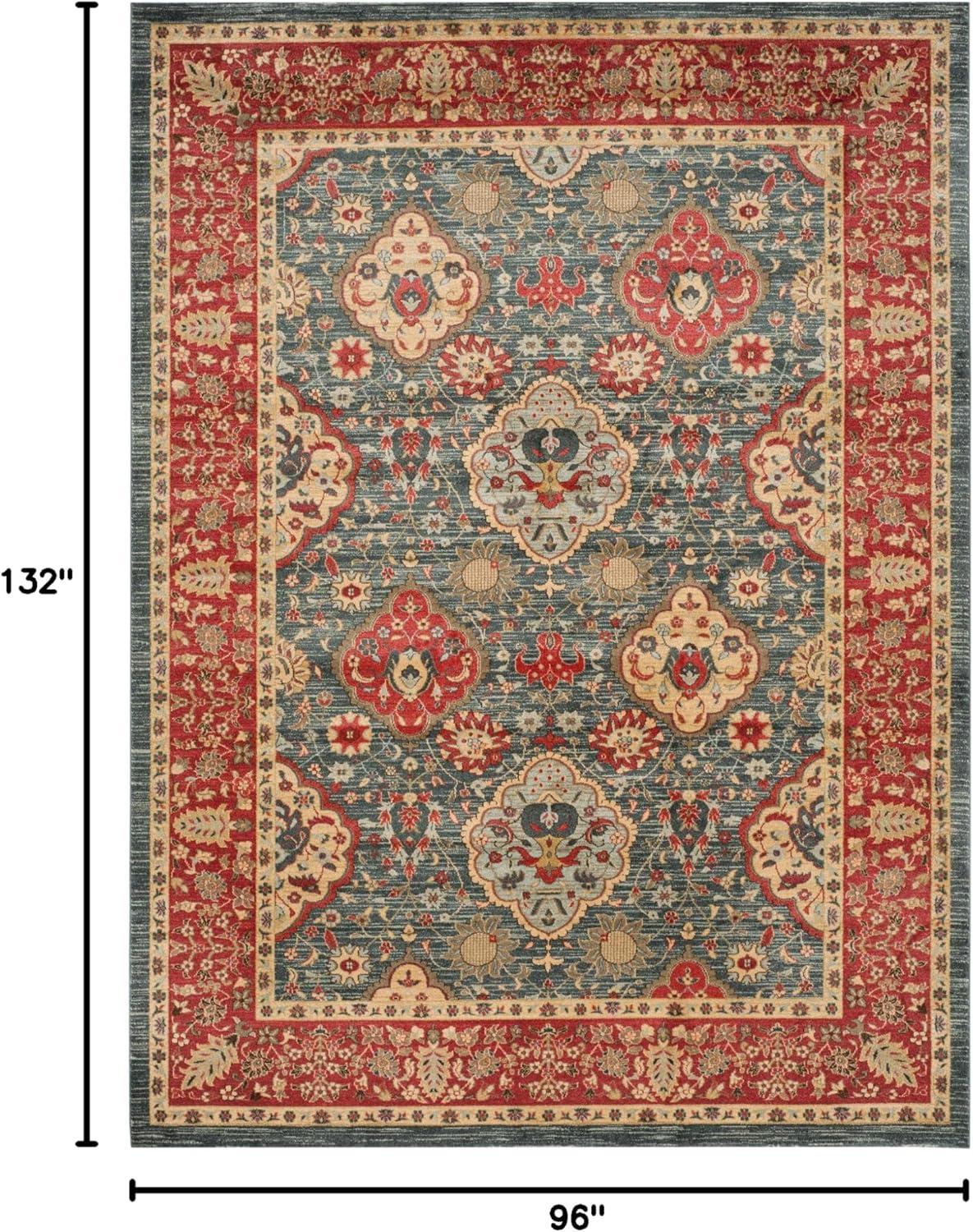 image:imageSAFAVIEH Mahal Collection Area Rug 8 x 11 Navy amp Red Traditional Oriental Design NonShedding amp Easy Care Ideal for High Traffic Areas in Living Room Bedroom MAH655CNavyRed