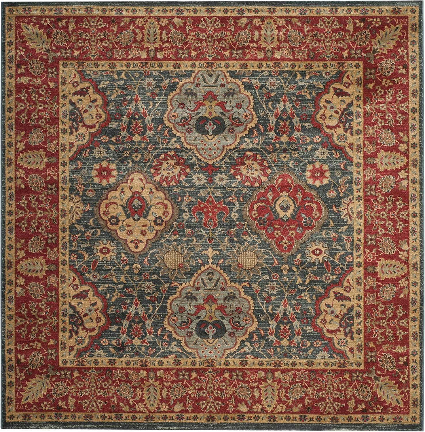 image:imageSAFAVIEH Mahal Collection Area Rug 8 x 11 Navy amp Red Traditional Oriental Design NonShedding amp Easy Care Ideal for High Traffic Areas in Living Room Bedroom MAH655CNavyRed