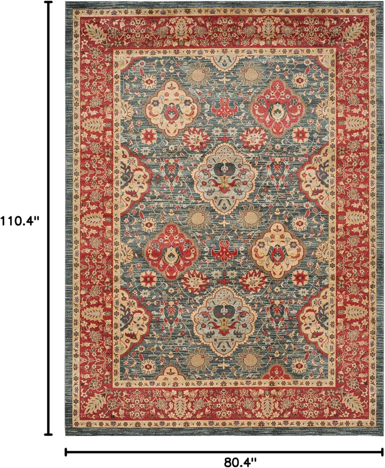 image:imageSAFAVIEH Mahal Collection Area Rug 8 x 11 Navy amp Red Traditional Oriental Design NonShedding amp Easy Care Ideal for High Traffic Areas in Living Room Bedroom MAH655CNavyRed