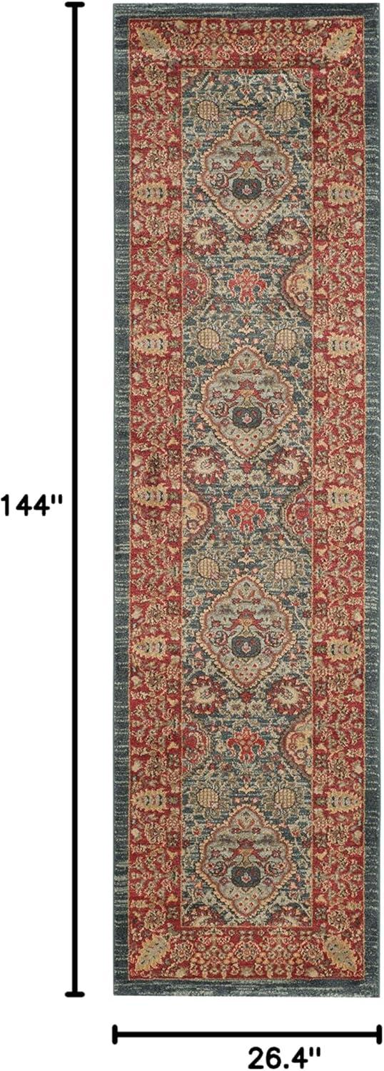 image:imageSAFAVIEH Mahal Collection Area Rug 8 x 11 Navy amp Red Traditional Oriental Design NonShedding amp Easy Care Ideal for High Traffic Areas in Living Room Bedroom MAH655CNavyRed