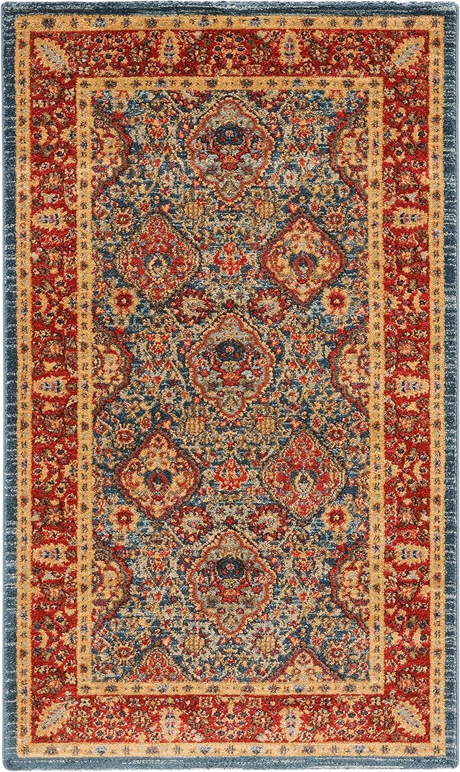 image:imageSAFAVIEH Mahal Collection Area Rug 8 x 11 Navy amp Red Traditional Oriental Design NonShedding amp Easy Care Ideal for High Traffic Areas in Living Room Bedroom MAH655CNavyRed