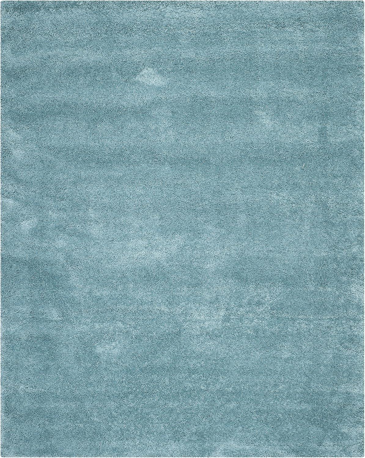 image:imageSAFAVIEH Milan Shag Collection Area Rug 51 x 8 Aqua Blue Solid Design NonShedding amp Easy to Clean Plush Thick Pile Ideal for Living Room Bedroom SG1806060Aqua Blue